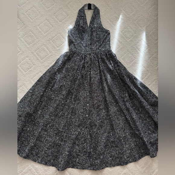 Michael Kors Collection/Miid Black&White Halter Dress/ 4/ NWT